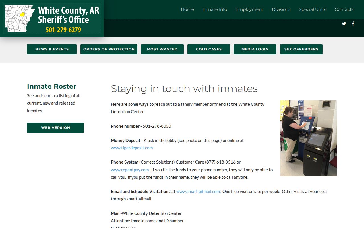 White County arrest and inmate information channels