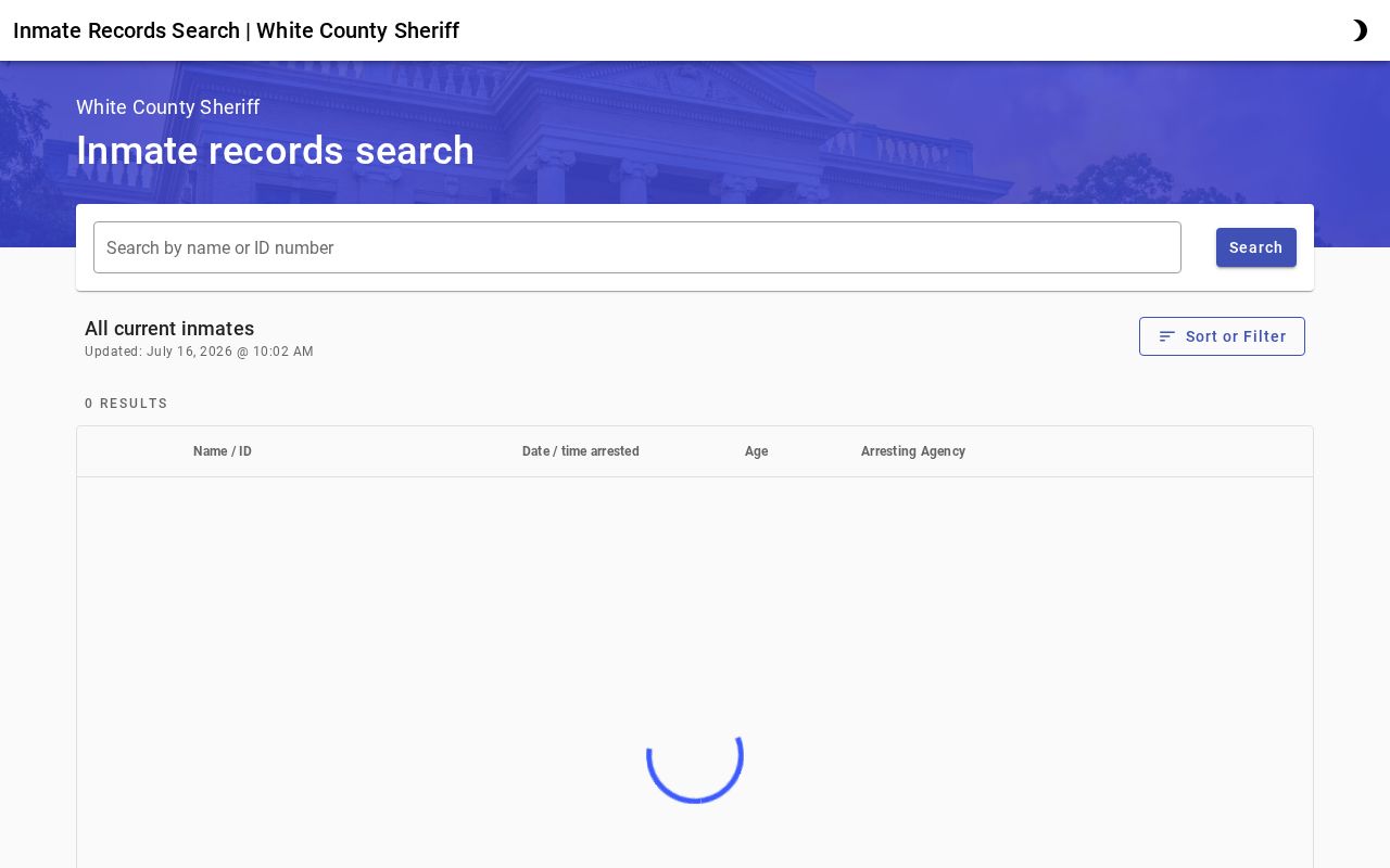 White County arrest search and corrections roster