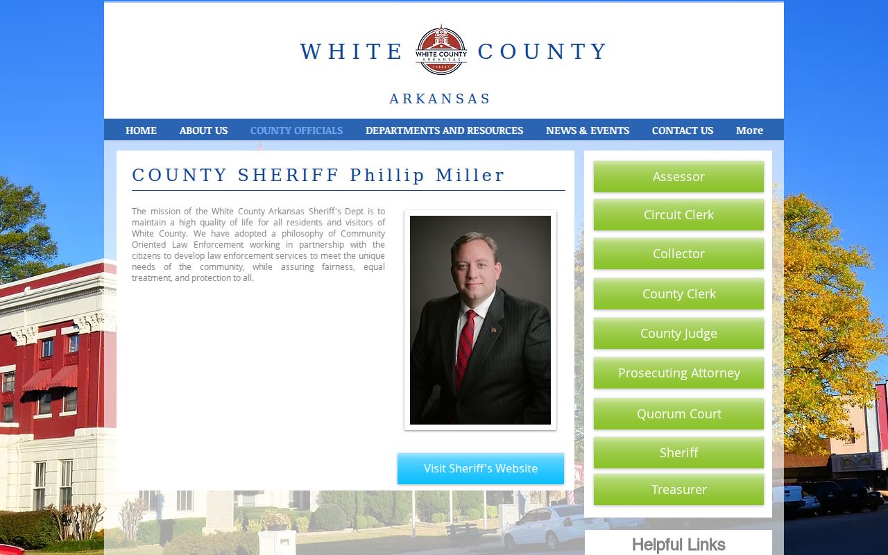 White County sheriff office and jail contact page